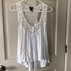 Rue21 tank with crochet detailing